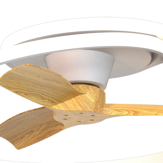 Ocean M8235 60W LED Dimmable Ceiling Light With Built-In 35W DC Reversible Fan, Wood, 4200lm, -