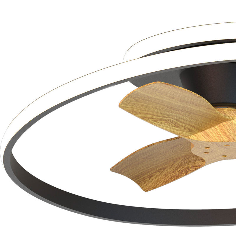 Load image into Gallery viewer, Ocean M8236 60W LED Dimmable Ceiling Light With Built-In 35W DC Reversible Fan, Black, 4200lm, -
