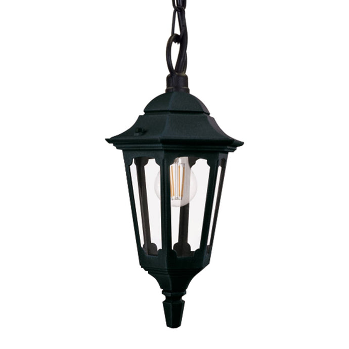 Elstead Lighting PR9-BLACK Parish 1 Light Chain Lantern Black - 59314