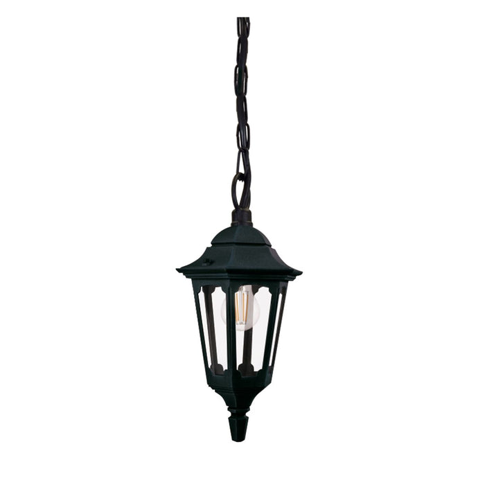 Elstead Lighting PRM9-BLACK Parish Mini 1 Light Chain Lantern Black - 59315