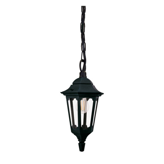 Elstead Lighting PRM9-BLACK Parish Mini 1 Light Chain Lantern Black - 59315
