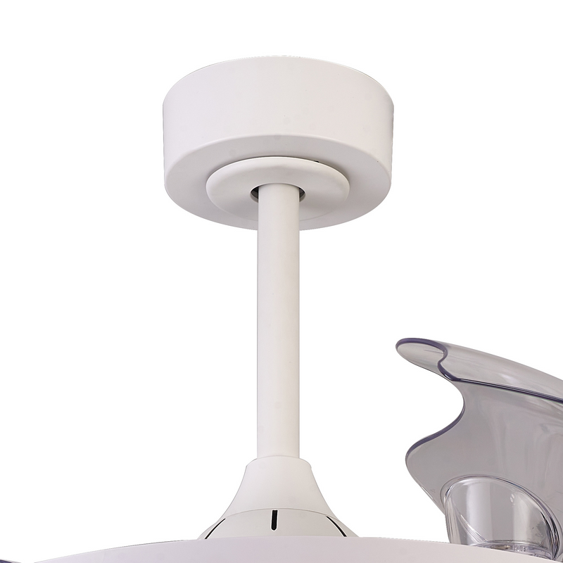 Load image into Gallery viewer, Mantra M8727 Rafaga 50W LED Dimmable White/RGB Ceiling Light With Built-In 30W DC Reversible Fan, Remote Control 3000-6500K, 3200lm, White -
