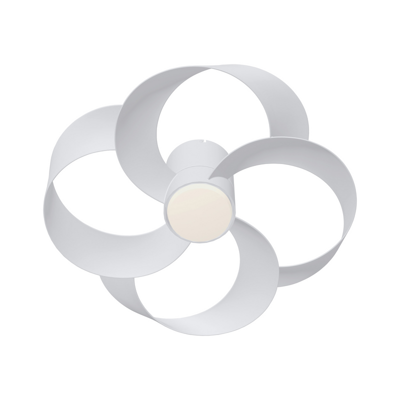 Load image into Gallery viewer, Mantra M8705 Rose 24W LED Dimmable Ceiling Light With Built-In 25W DC Reversible Fan, Remote Control 2700-5000K, 1800lm, White -
