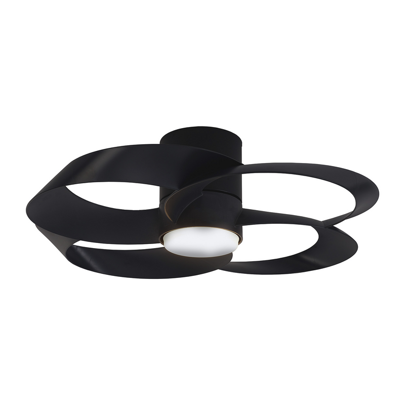 Load image into Gallery viewer, Mantra M8706 Rose 24W LED Dimmable Ceiling Light With Built-In 25W DC Reversible Fan, Remote Control 2700-5000K, 1800lm, Black -
