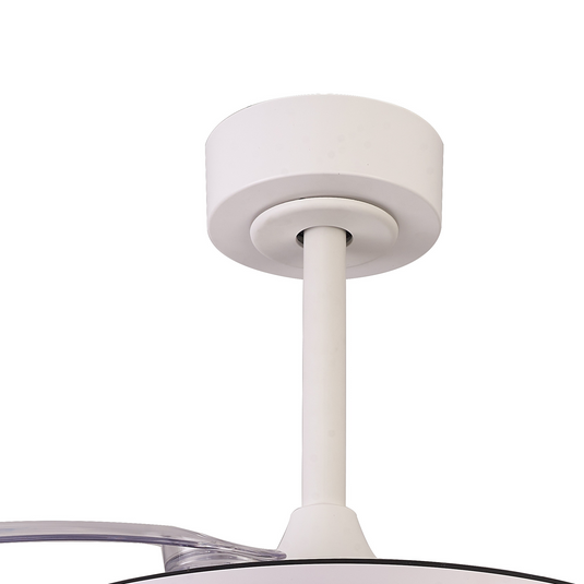 Mantra M8758 Siberia 50W LED Dimmable White/RGB Ceiling Light With Built-In 30W DC Fan, 3000-6500K Remote Control, 3200lm, White -
