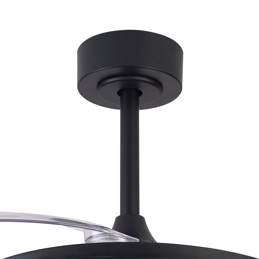 Mantra M8759 Siberia 50W LED Dimmable White/RGB Ceiling Light With Built-In 30W DC Fan, 3000-6500K Remote Control, 3200lm, Black -