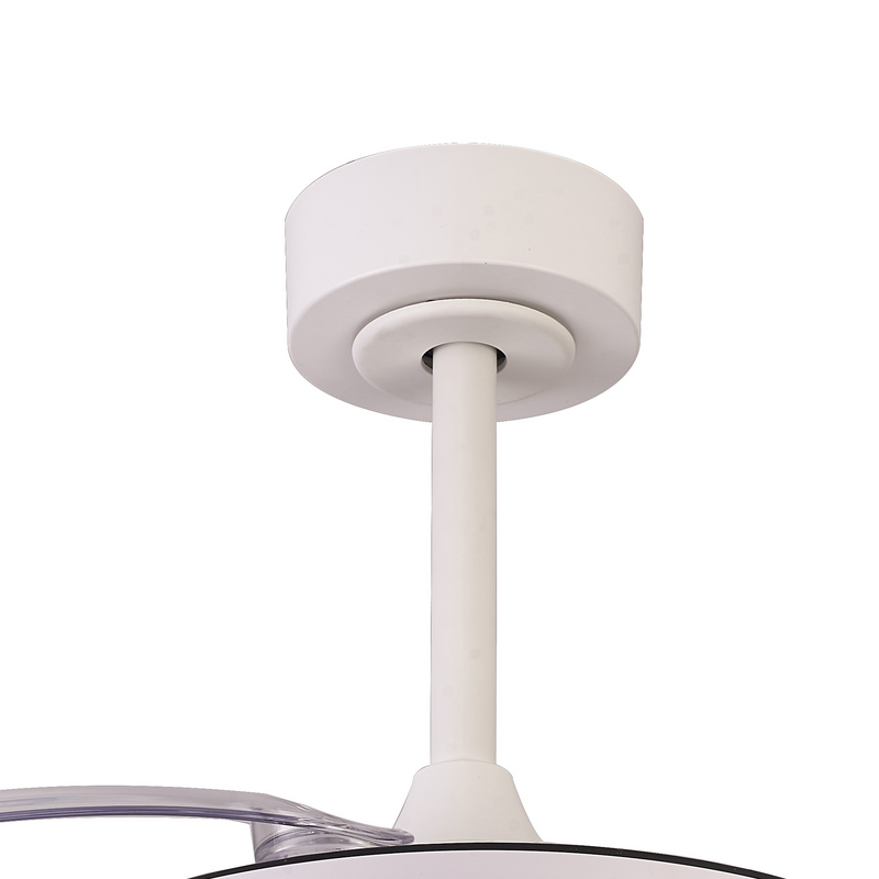 Load image into Gallery viewer, Mantra M8760 Siberia Mini 40W LED Dimmable White/RGB Ceiling Light With Built-In 28W DC Fan, 3000-6500K Remote Control, 2500lm, White -
