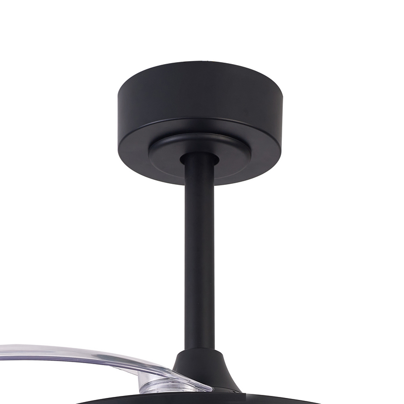 Load image into Gallery viewer, Mantra M8761 Siberia Mini 40W LED Dimmable White/RGB Ceiling Light With Built-In 28W DC Fan, 3000-6500K Remote Control, 2500lm, Black -
