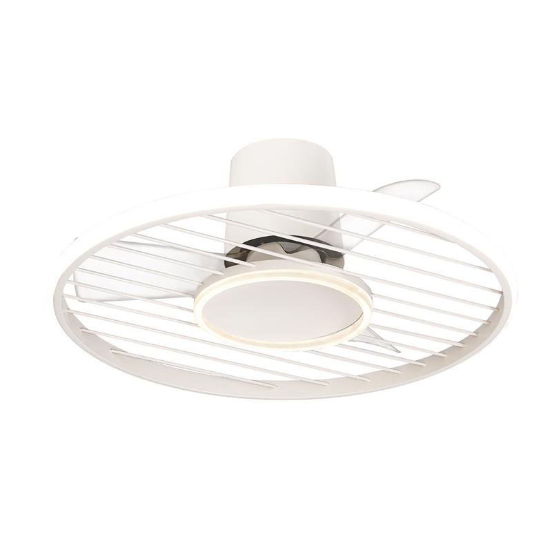 Load image into Gallery viewer, Mantra Soho M8720 45W LED Dimmable Ceiling Light With Built-In 30W DC Fan, 2700-5000K Remote Control, 3150lm, White -
