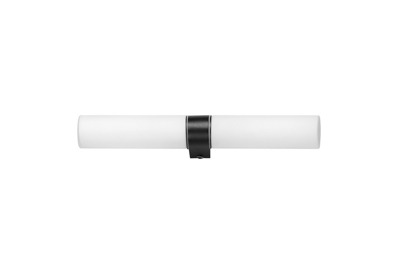 Load image into Gallery viewer, Deco D0641 Tasso IP44 2 Light E14 Twin Wall Lamp, Satin Black With Opal Tubular Glass - 51275
