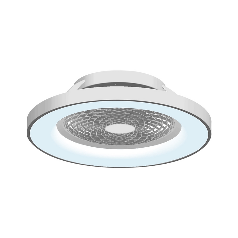 Load image into Gallery viewer, Mantra M7125 Tibet 70W LED Dimmable Ceiling Light With 35W DC Reversible Fan,Remote, APP &amp; Alexa/Google Voice, 3900lm, Silver -
