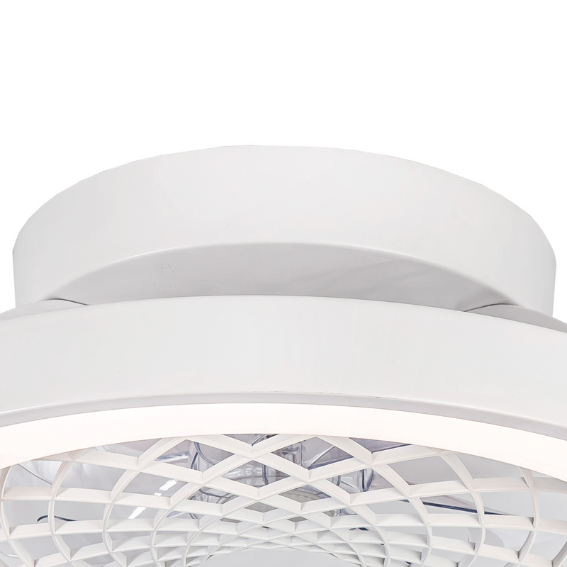 Load image into Gallery viewer, Mantra M7804 Tibet Mini 70W LED Dimmable Ceiling Light With 35W DC Reversible Fan, Remote, 3900lm, White -
