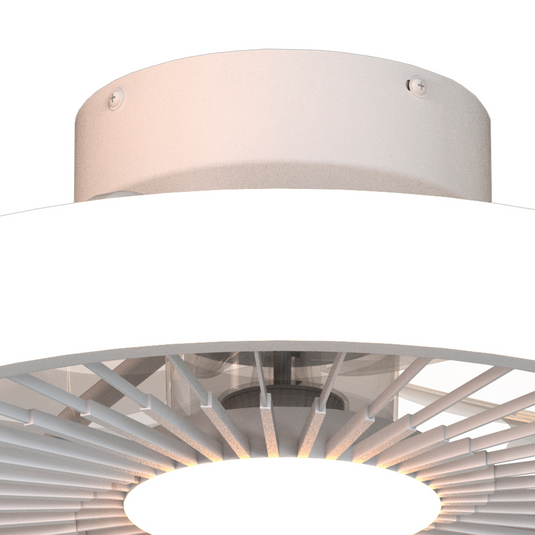 Mantra M8231 Turbo 55W LED Dimmable Ceiling Light With Built-In 30W DC Reversible Fan, White, 4100lm -