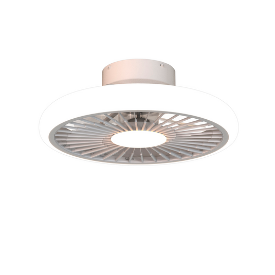 Mantra M8231 Turbo 55W LED Dimmable Ceiling Light With Built-In 30W DC Reversible Fan, White, 4100lm -