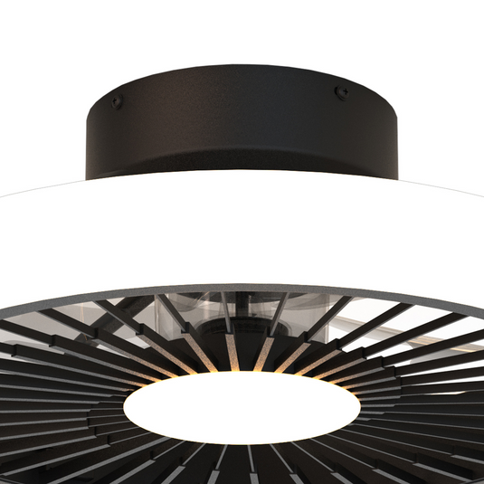 Mantra M8232 Turbo 55W LED Dimmable Ceiling Light With Built-In 30W DC Reversible Fan, Black, 4100lm -