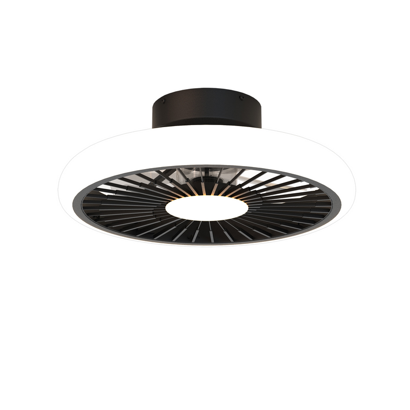 Load image into Gallery viewer, Mantra M8232 Turbo 55W LED Dimmable Ceiling Light With Built-In 30W DC Reversible Fan, Black, 4100lm -
