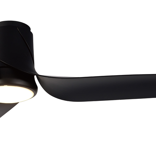Mantra Ushuaia M8718 30W LED Dimmable Ceiling Light With Built-In 35W DC Fan, 2700-5000K Remote Control, 2400lm, Black -