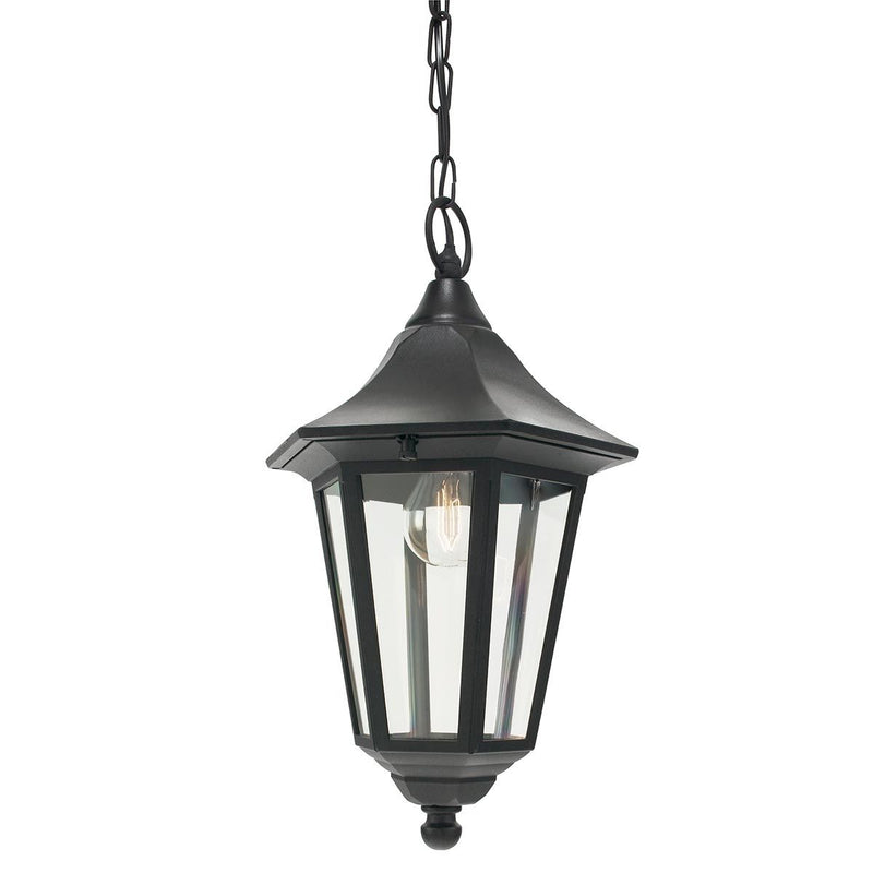 Load image into Gallery viewer, Elstead Lighting V8-BLACK Valencia 1 Light Chain Lantern Black - 12884

