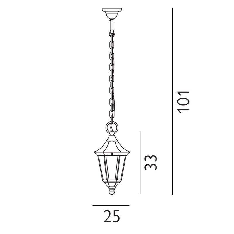 Load image into Gallery viewer, Elstead Lighting V8-BLACK Valencia 1 Light Chain Lantern Black - 12884

