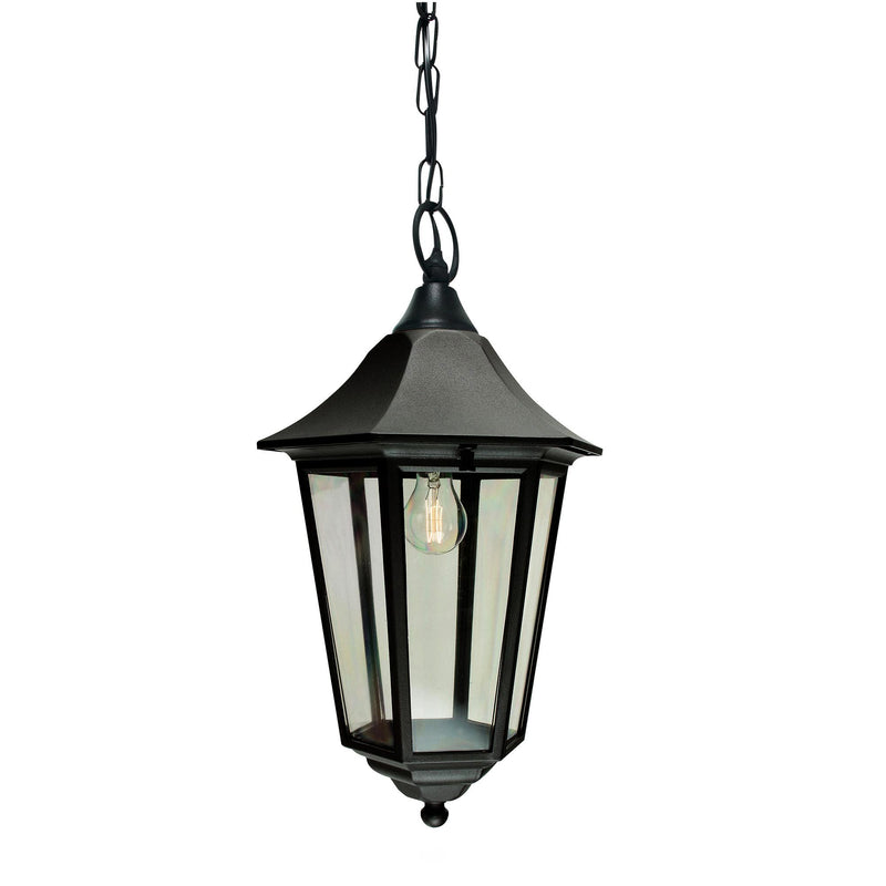 Load image into Gallery viewer, Elstead Lighting VG8-BLACK Valencia 1 Light Chain Lantern Black - 41985
