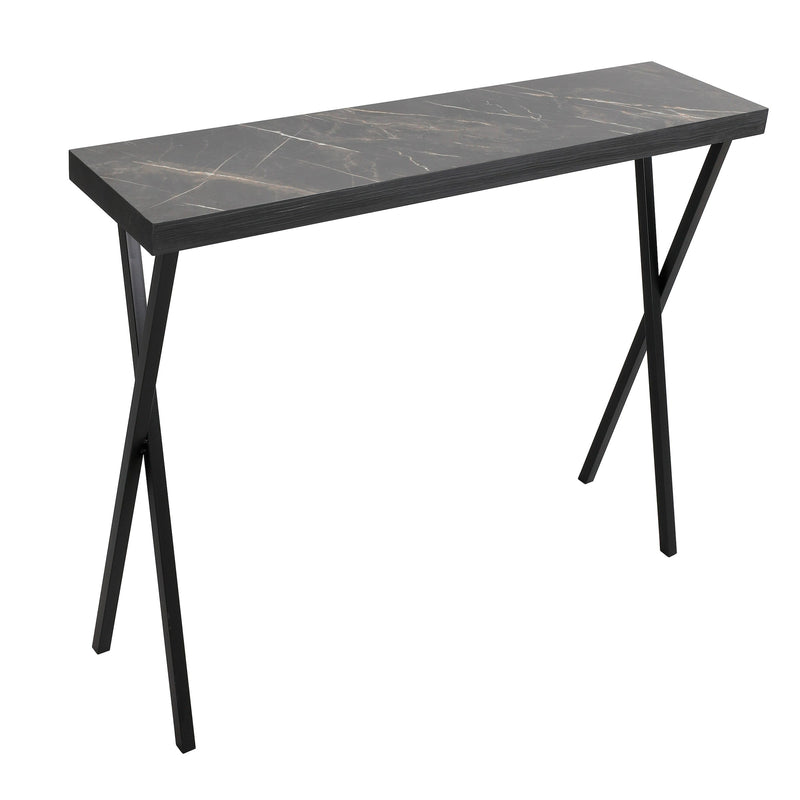 Load image into Gallery viewer, Dar Lighting 001DAT004 Data Console Table Dark Marble Effect - 37052

