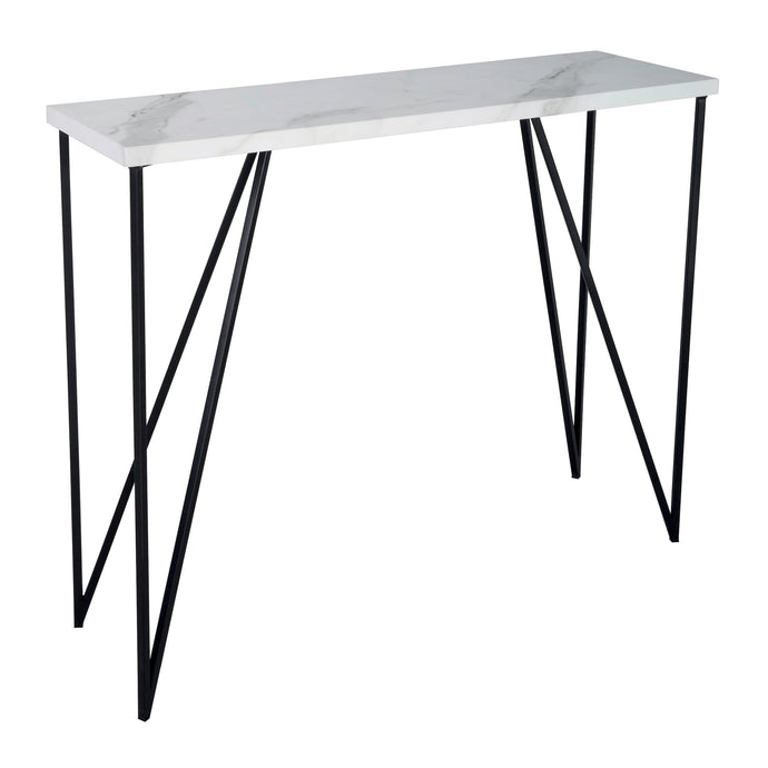 Dar Lighting 001FOT001 Fotini Console Table White Marble Effect - 37058