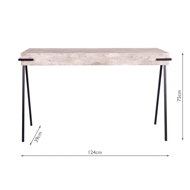 Load image into Gallery viewer, Dar Lighting 001ROY001 Royan Console Table Concrete Effect - 37068
