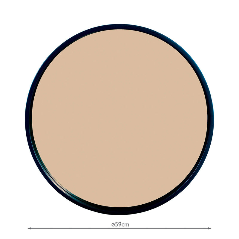 Load image into Gallery viewer, Dar Lighting 002ANZ59 Anzio Round Satin Black and Rose Gold Mirror 59cm - 37073
