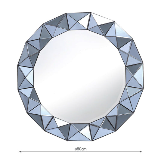 Dar Lighting 002CET8010 Cetara Mirror Smoked Grey 80cm - 37077