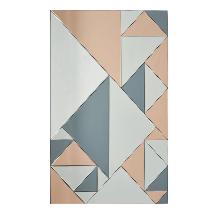 Dar Lighting 002EPH12080 Ephesus Rectangle Mirror Smoked & Rose Gold - 25690