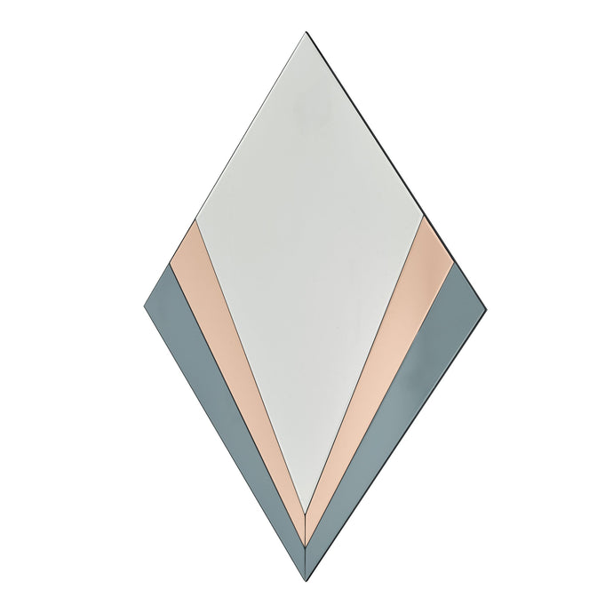 Dar Lighting 002FIA12080 Fiachra Diamond Shaped Mirror Smoked & Rose Gold - 37078