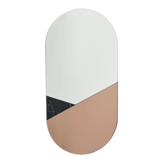 Dar Lighting 002JAL8040 Jalisa Oval Mirror Rose Gold & Black - 37081