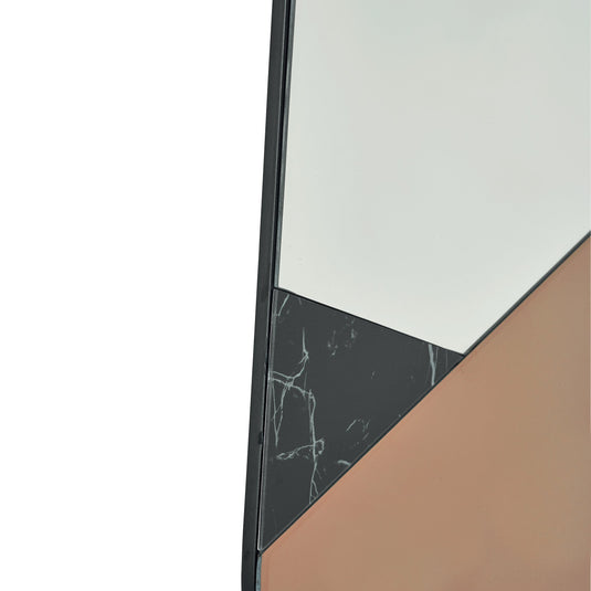 Dar Lighting 002JAL8040 Jalisa Oval Mirror Rose Gold & Black - 37081
