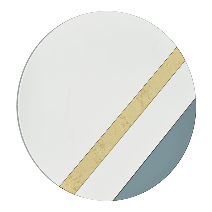 Dar Lighting 002JEL60 Jelena Round Mirror Smoked And Gold Leaf - 37082