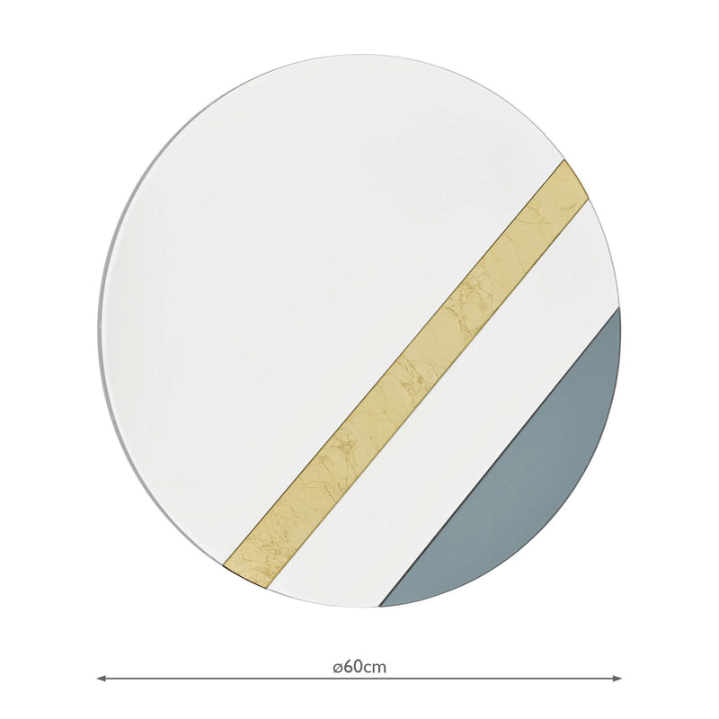 Load image into Gallery viewer, Dar Lighting 002JEL60 Jelena Round Mirror Smoked And Gold Leaf - 37082
