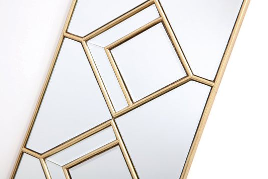Dar Lighting 002KIP9830 Kipton Rectangle Decorative Mirror with Gold Foil Detail - 25018