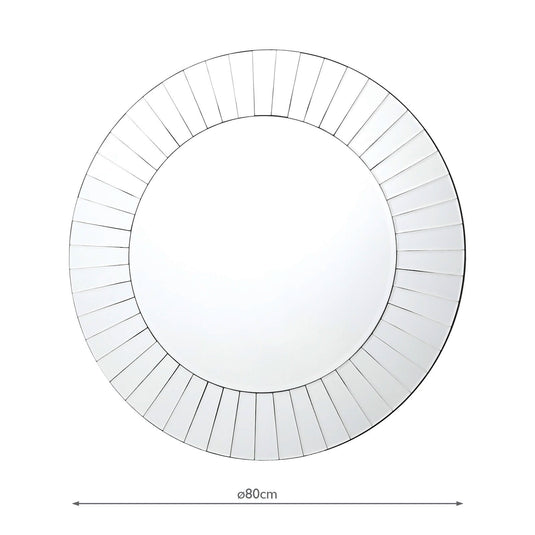 Dar Lighting 002LAH80 Lahaina Bevelled Round Mirror 80cm - 37085