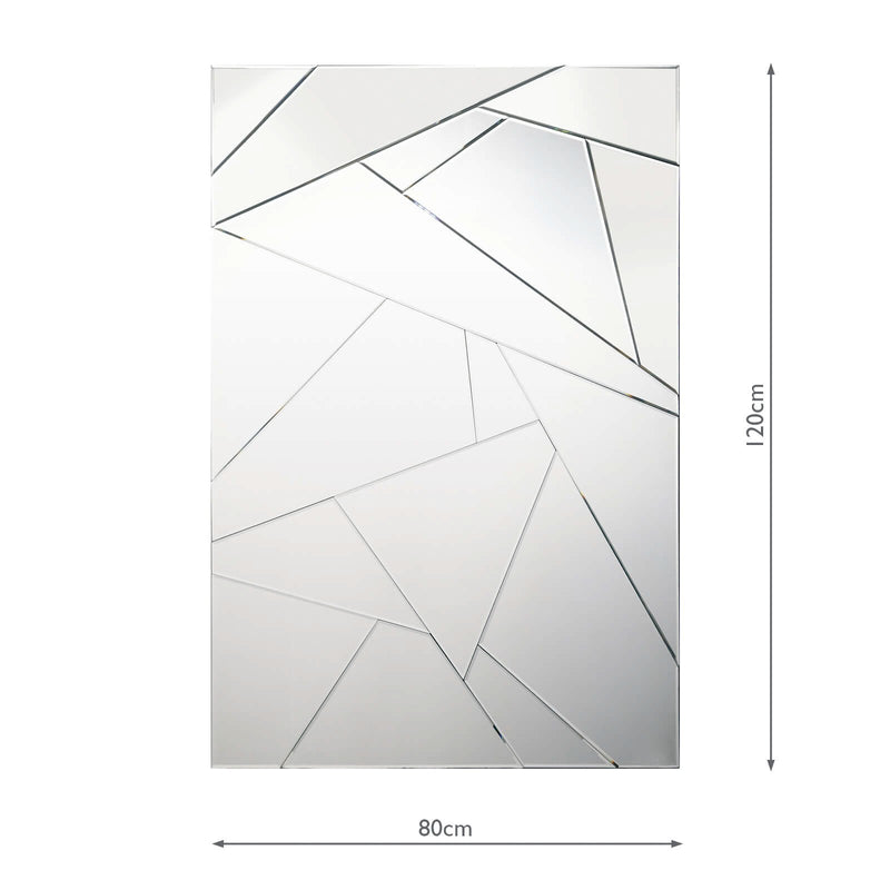 Load image into Gallery viewer, Dar Lighting 002LEC12080 Lecce Rectangle Shatter Mirror 120 X 80cm - 23229
