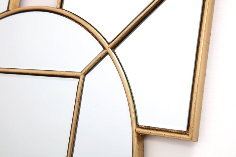 Load image into Gallery viewer, Dar Lighting 002LYS60 Lyshia Square Mirror With Gold Foil Detail 60cm - 25019
