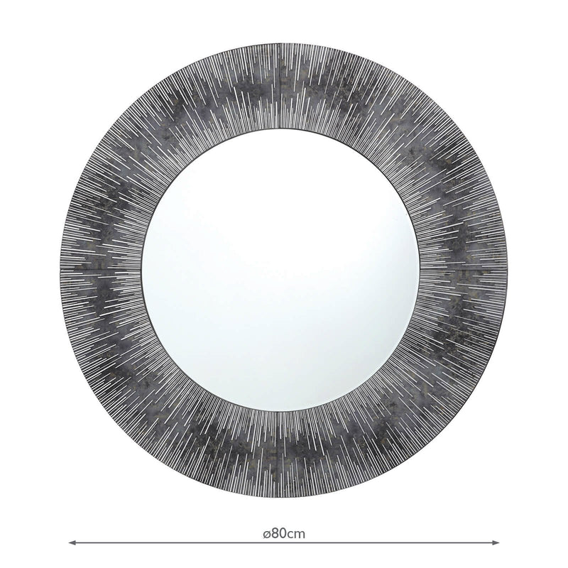 Load image into Gallery viewer, Dar Lighting 002NEO80 Neome Round Mirror With Purple/Grey Frame 80cm - 37088
