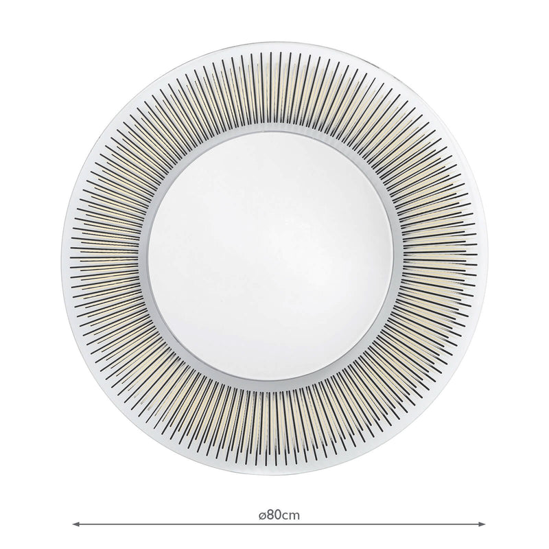 Load image into Gallery viewer, Dar Lighting 002NEU80 Neuss Round Mirror With Black/Gold Foil Detail 80cm - 37089
