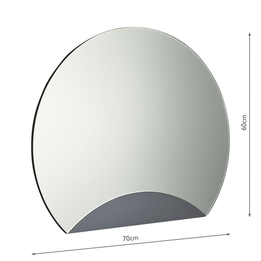 Dar Lighting 002RIS60 Rise Mirror With Smoked Panel Detail - 37092