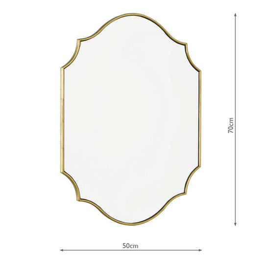 Dar Lighting 002RUG7050 Ruggiero Rectangle Mirror With Gold Detail - 37094