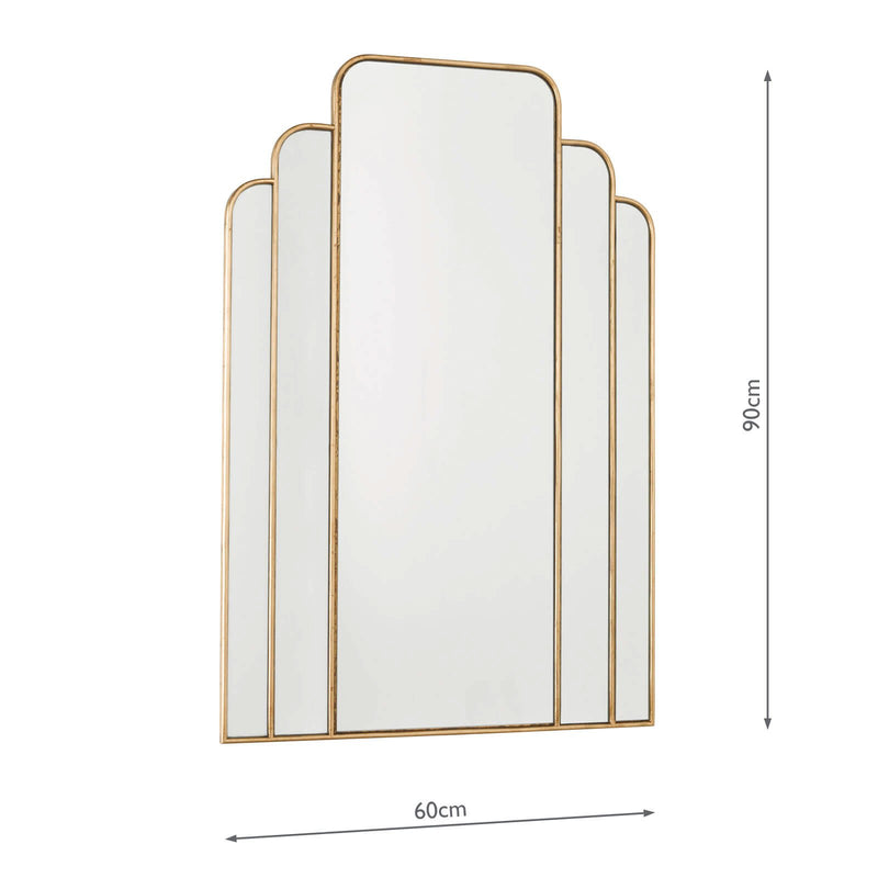 Load image into Gallery viewer, Dar Lighting 002SKO9060 Skovgaard Rectangle Mirror With Gold Detail - 37097
