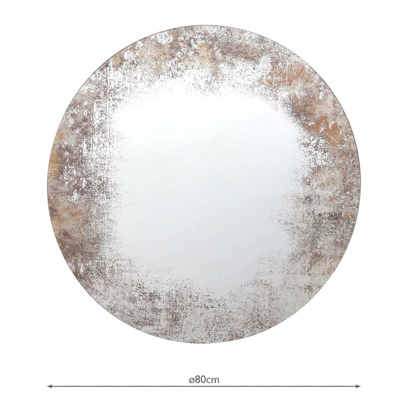 Load image into Gallery viewer, Dar Lighting 002VIX80 Vixen Round Mirror With Foxed Detail - 37100
