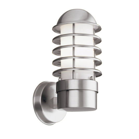 Searchlight 051 Louvre Outdoor - 1Lt Wall Bracket, Stainless Steel, White Shade - 18754