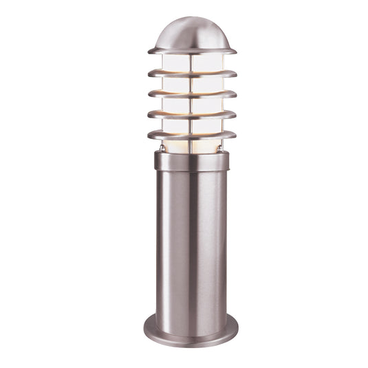 Searchlight 052-450 Louvre Outdoor - 1Lt Post (Height 45Cm), Stainless Steel, White Shade - 30812