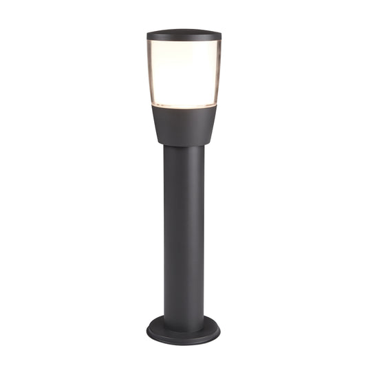Searchlight 0598-450GY Tucson Outdoor 1Lt Post (45Cm Height), Dark Grey, Clear/White Shade - 30815