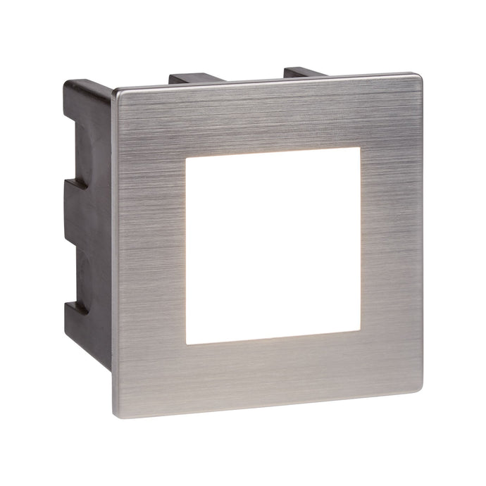 Searchlight 0761 Ankle LED Indoor/Outdoor Recessed Square, Stainless Steel, Opal White Diffuser - 30819
