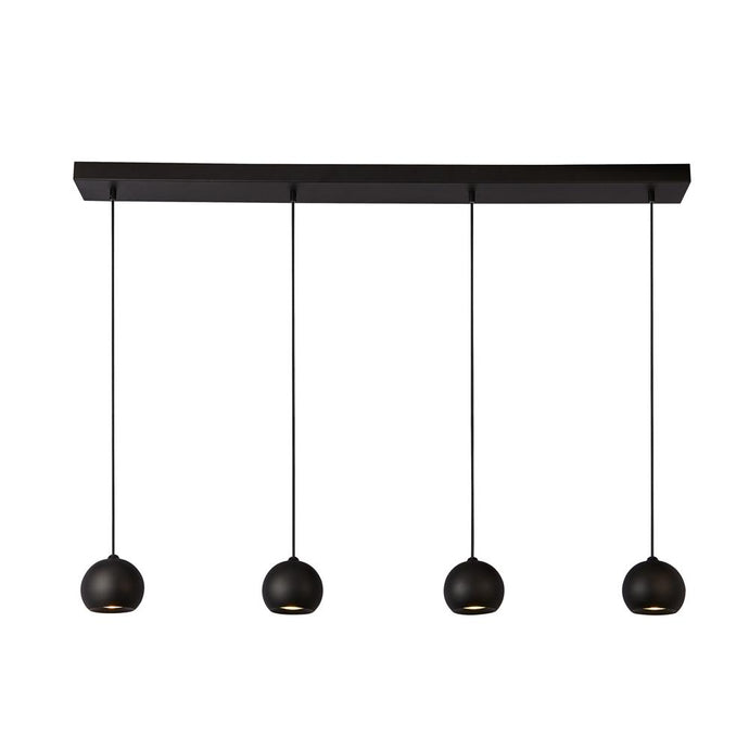 Searchlight 1014-4BK Eindhoven 4 Light Matt Black Bar Pendant - 30834